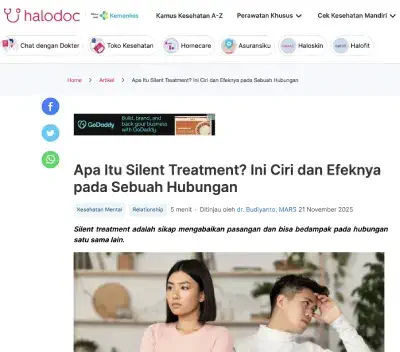 Riset: istri yang memahami kenapa pasangannya memilih diam lebih mampu membangun komunikasi yang bertahan